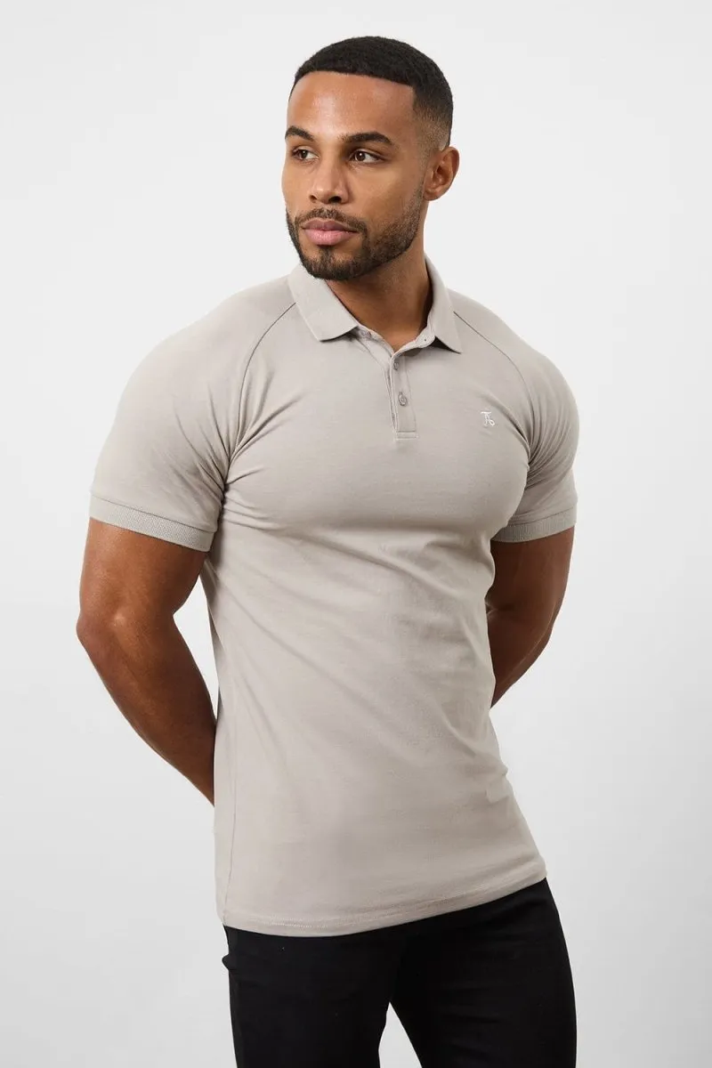 Muscle Fit Polo Shirt in Concrete Grey