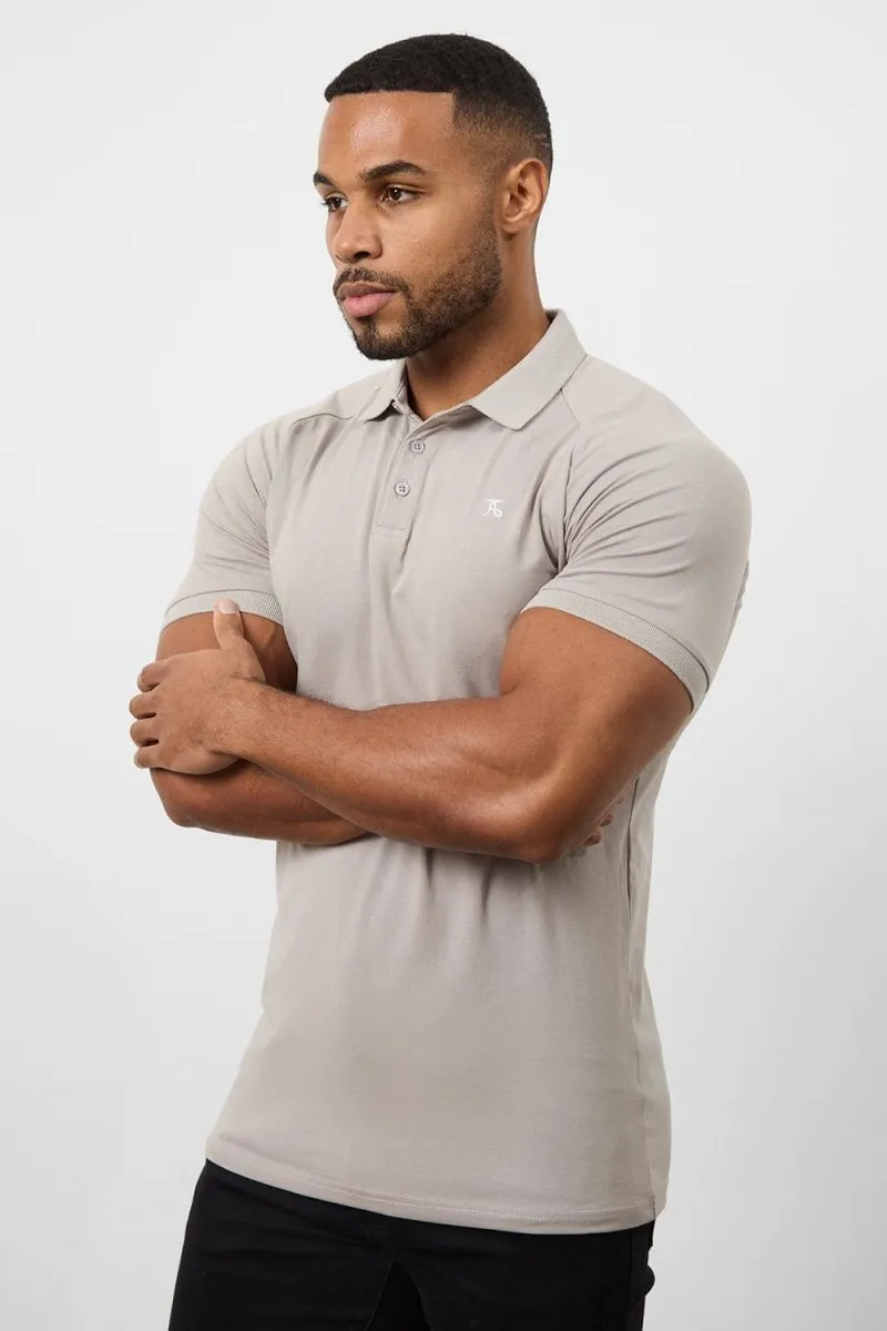 Muscle Fit Polo Shirt in Concrete Grey
