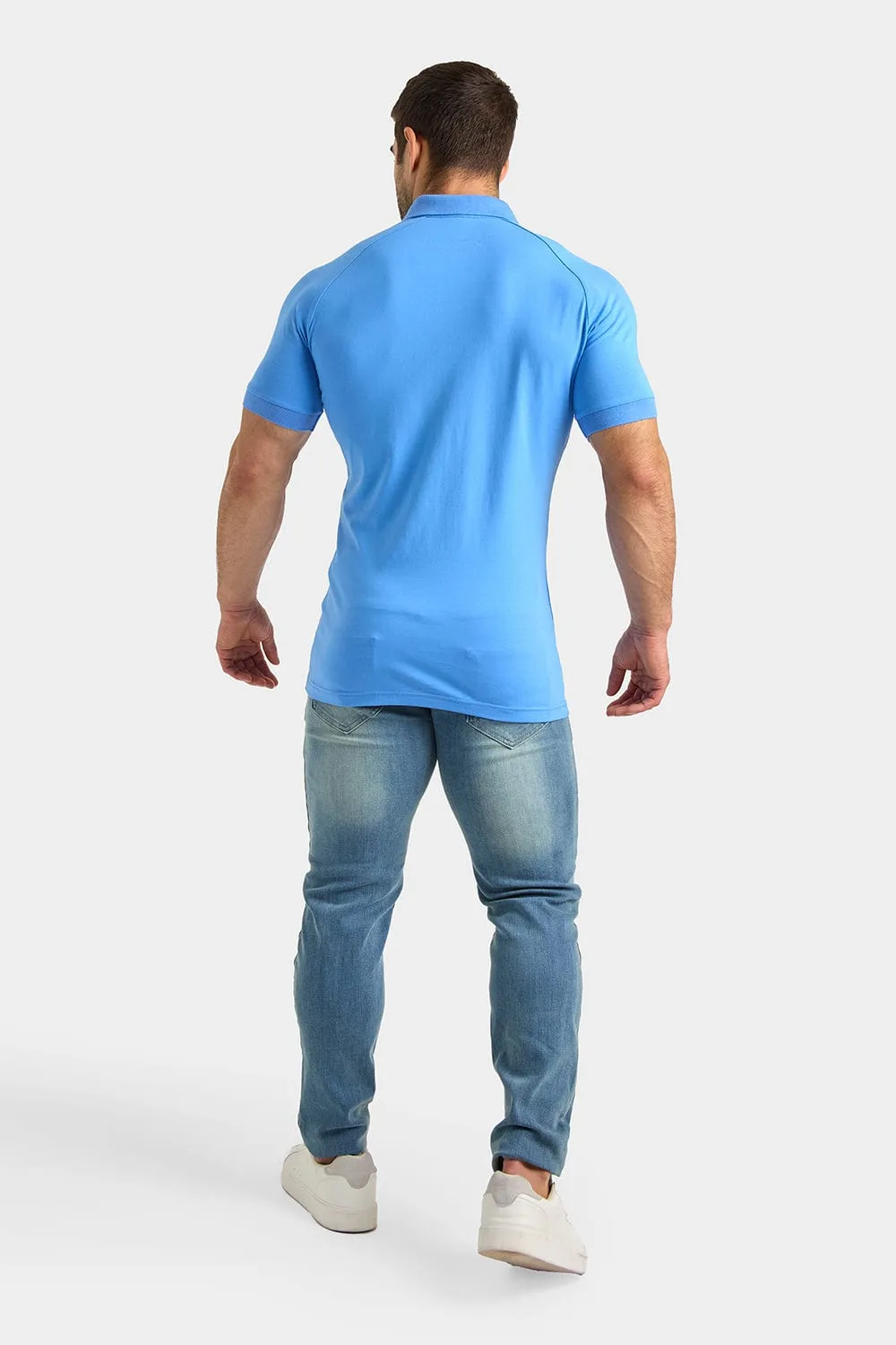 Muscle Fit Polo Shirt in Cornflower