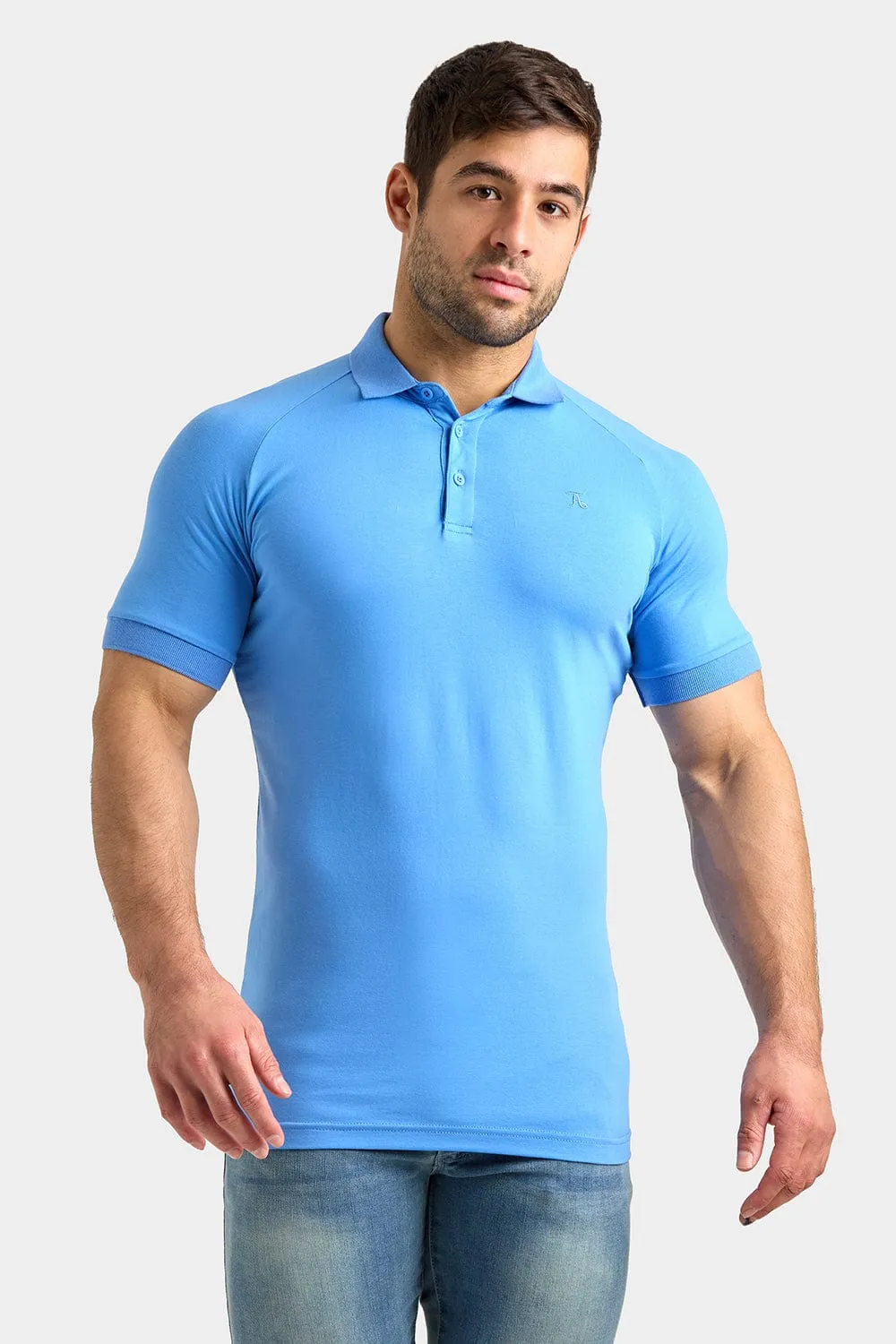 Muscle Fit Polo Shirt in Cornflower