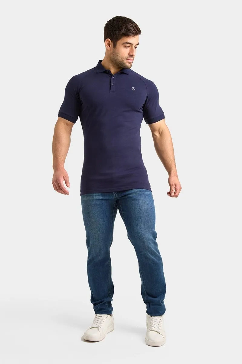 Muscle Fit Polo Shirt in True Navy