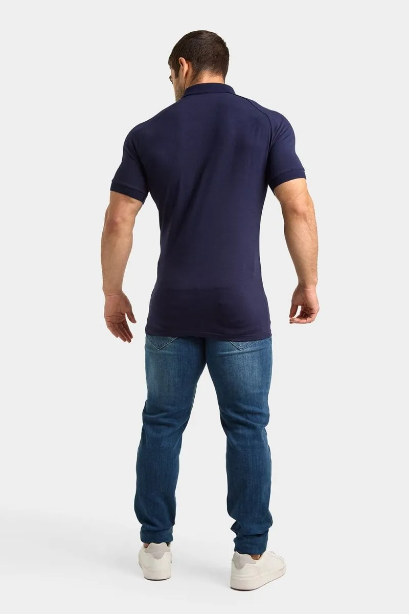 Muscle Fit Polo Shirt in True Navy