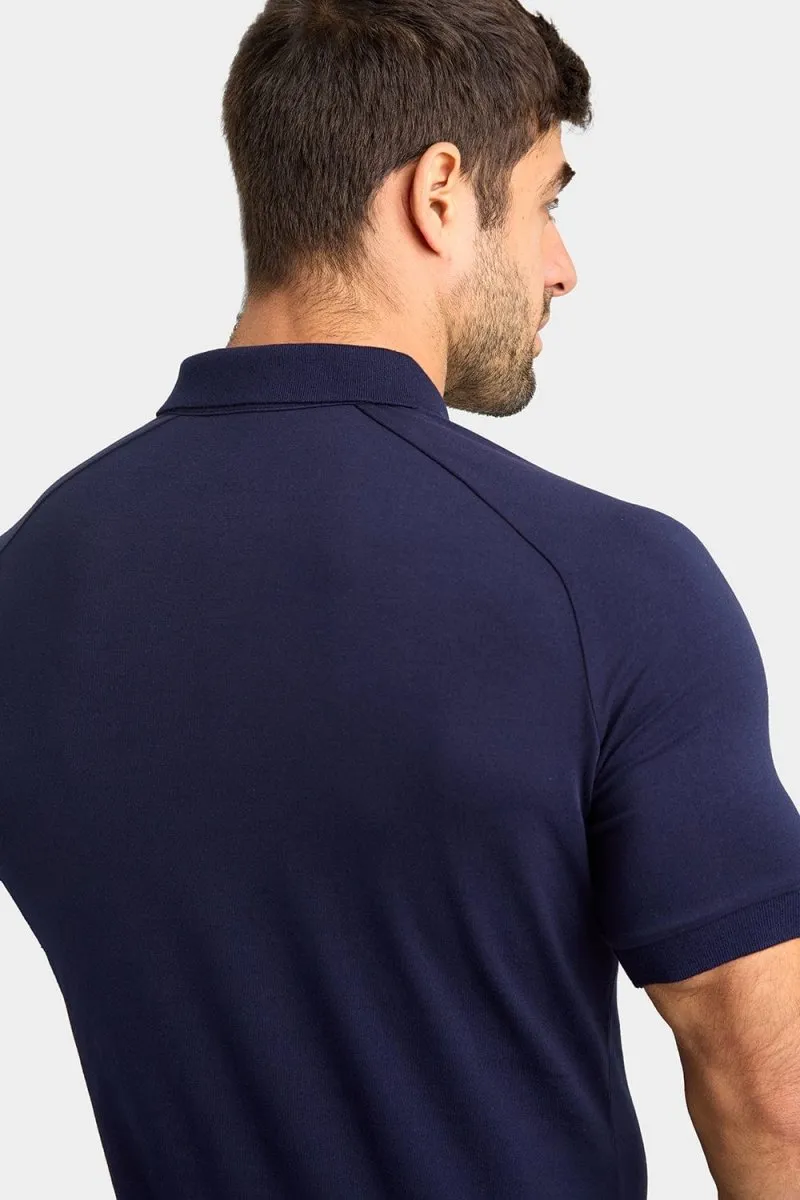 Muscle Fit Polo Shirt in True Navy