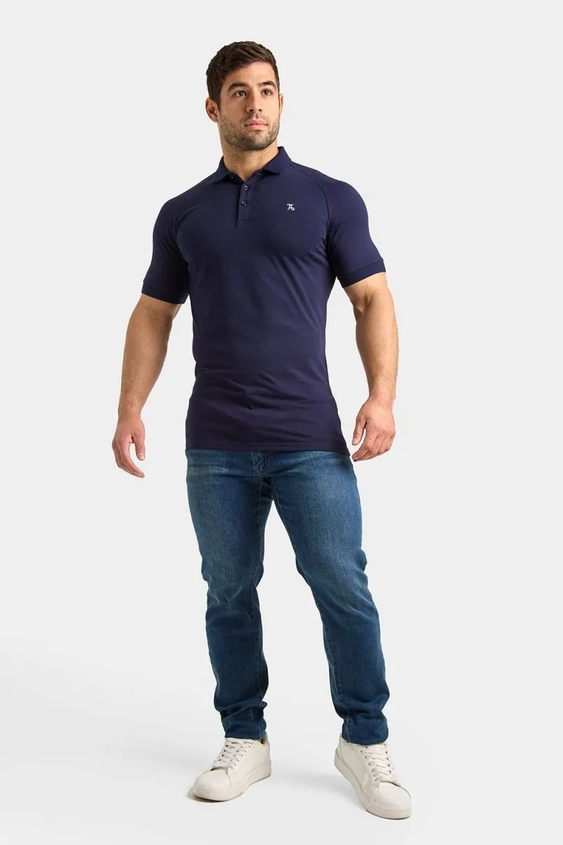Muscle Fit Polo Shirt in True Navy