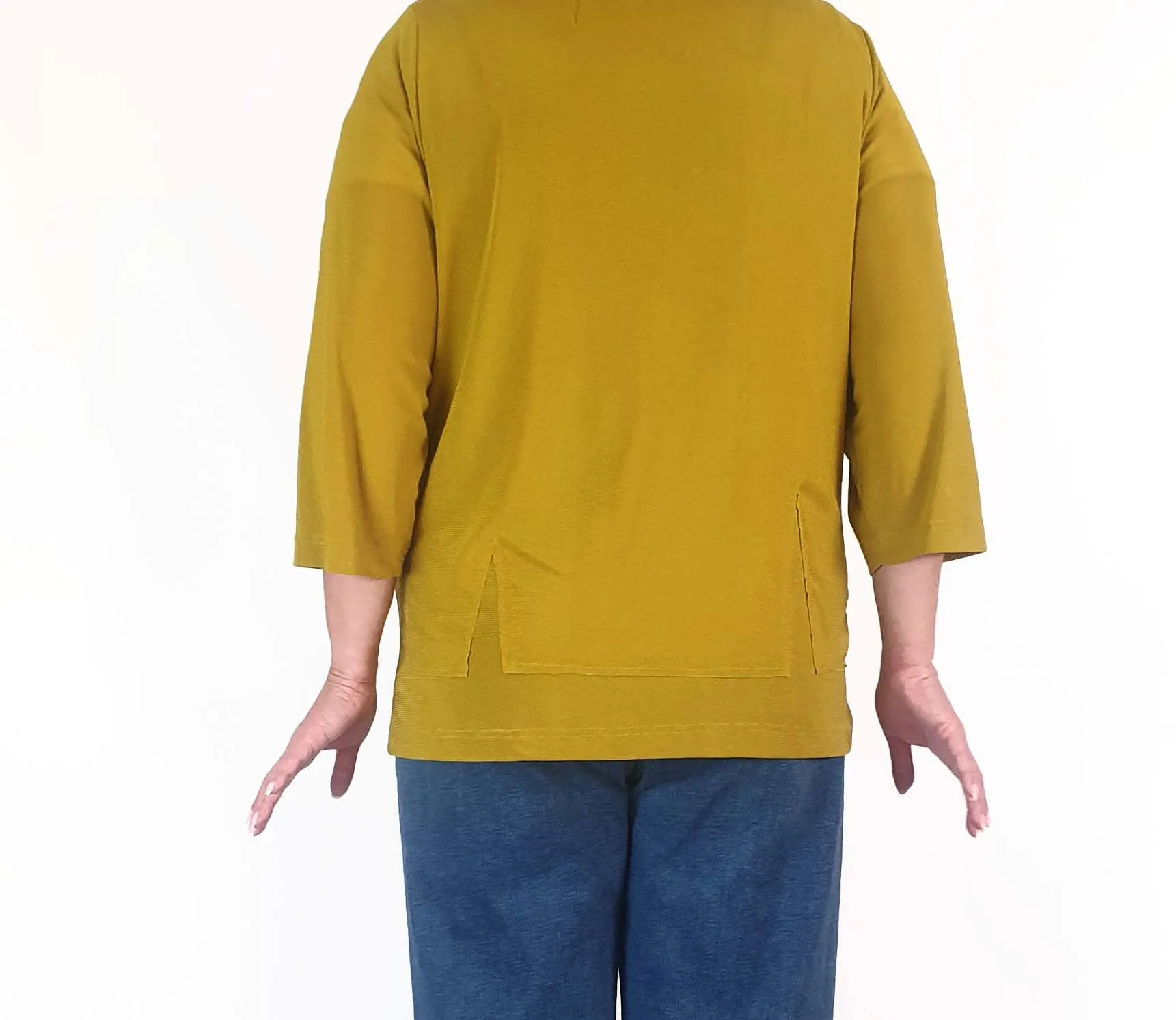 Mustard cardigan with front button and ribbon detail size L (best fits 16)