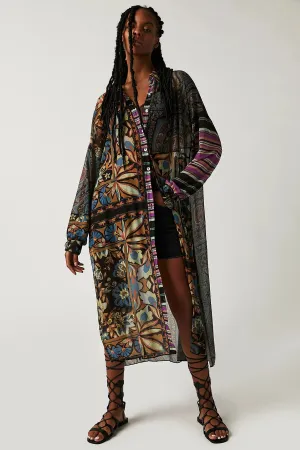 Naomi Maxi Shirt - Black Combo