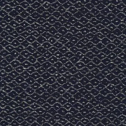 Nara Homespun - Japanese Indigo Linen Look Cotton - Geo Interweave