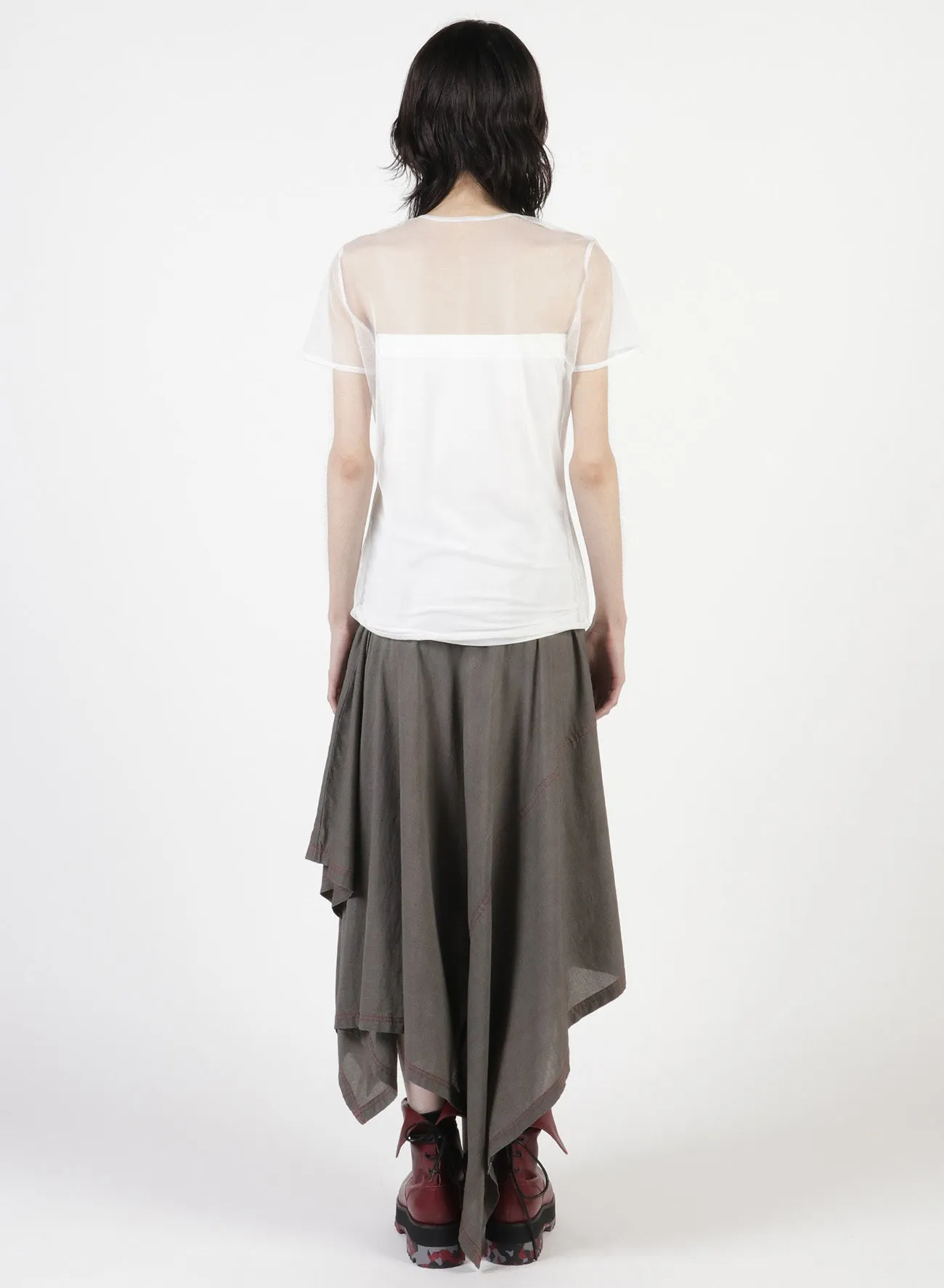 Newspaper Print Tight Short Sleeve T