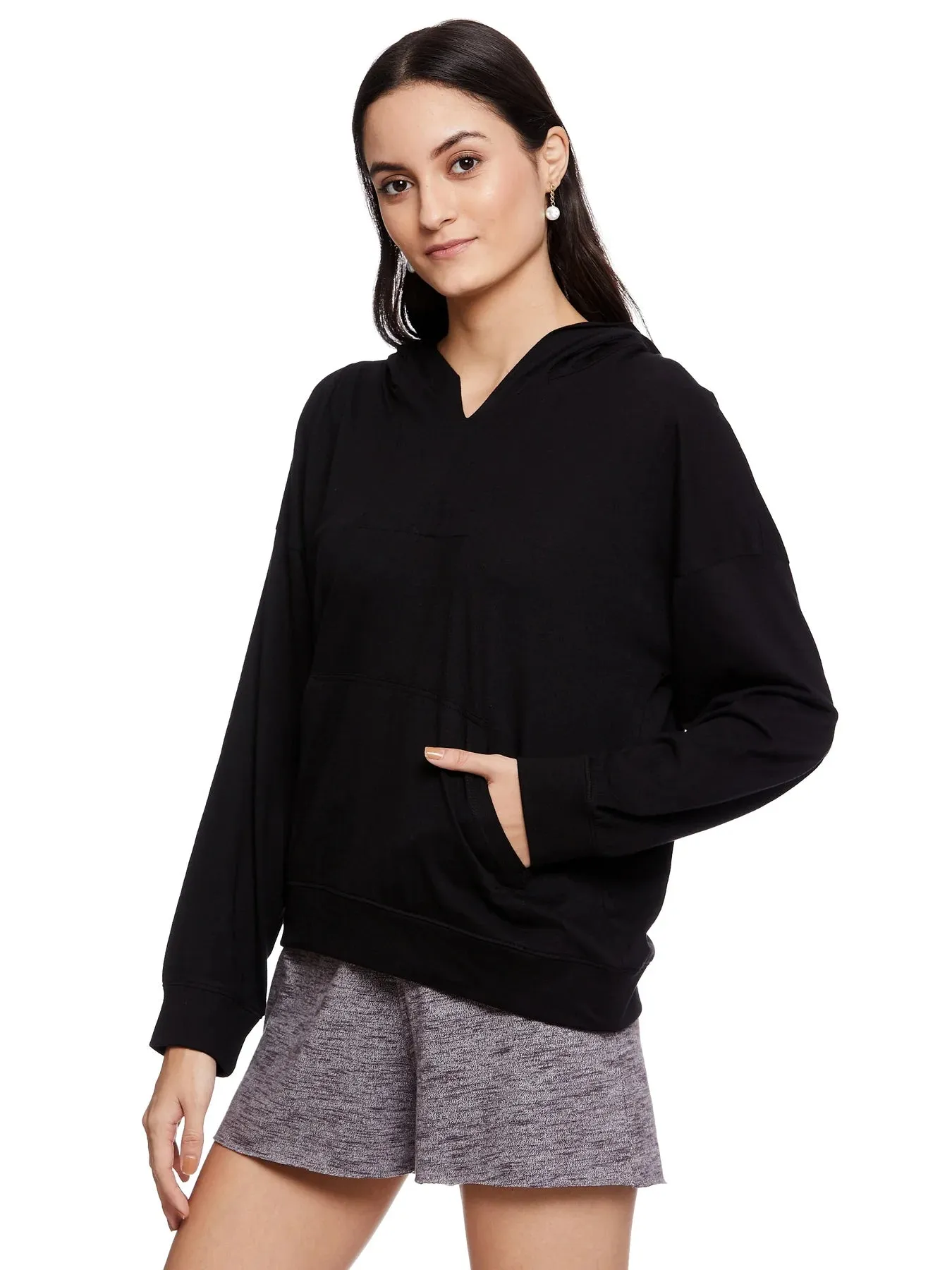 NIRVANA HOODIE & Drapped Jogger (Black)