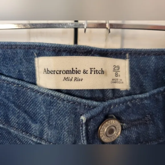 Nwot Abercrombie &amp; Fitch High Waist Mom Jeans 29x30 Wide Leg