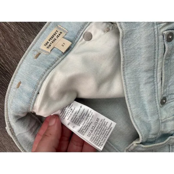 NWOT Madewell The Perfect Vintage Jean In Chestnut Wash Size 27