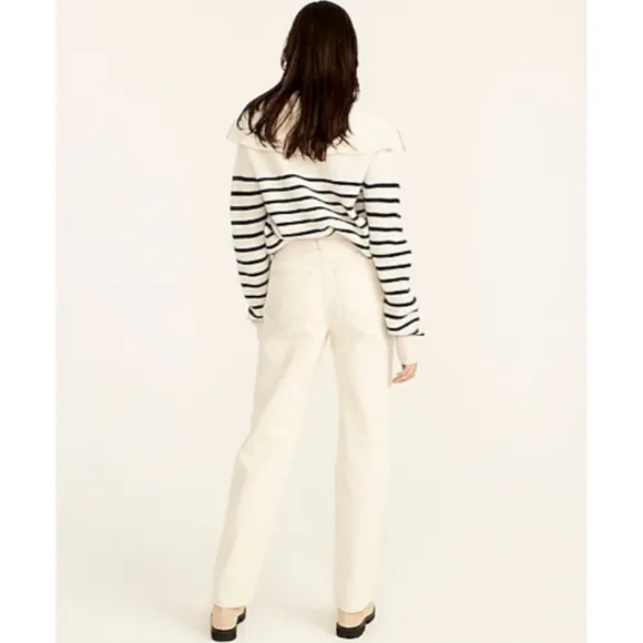 NWT J. Crew Slouchy Boyfriend Jean in Ecru