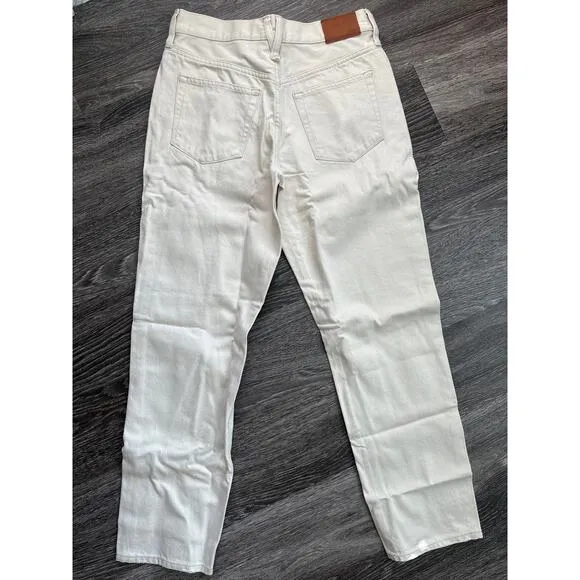 NWT J.Crew Slouchy Boyfriend Jean In Ecru Size 25