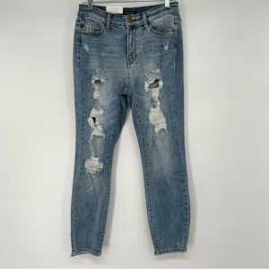 NWT Judy Blue Distressed High Rise Boyfriend Fit Jeans