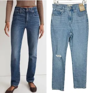 NWT Madewell The Perfect Vintage Jean Light Wash Blue sz 27 Distressed High Rise