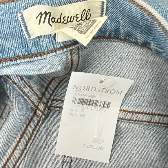 NWT Madewell The Perfect Vintage Jean Light Wash Blue sz 27 Distressed High Rise