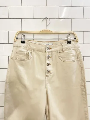 nwt mango high rise button fly mom jeans