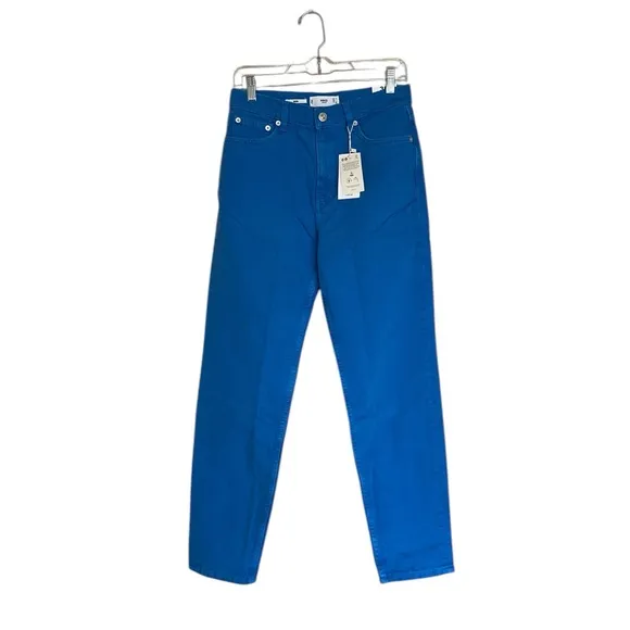 NWT MNG DENIM MOM JEANS COTTON BLUE STRAIGHT LEG