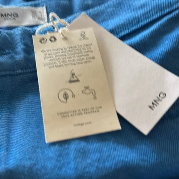NWT MNG DENIM MOM JEANS COTTON BLUE STRAIGHT LEG