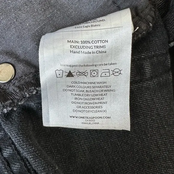 One Teaspoon High Waisted Mom Fit Tapered Leg Washed Black Distressed Jeans