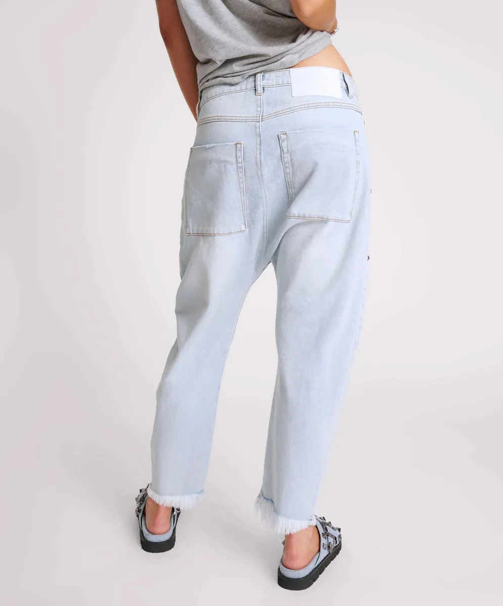 One Teaspoon Hustler Studded Sinners Drop Crotch Jeans