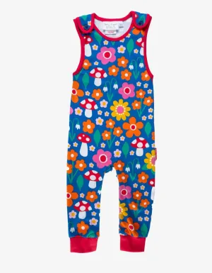 Organic Floral Mushroom Print Slungarees