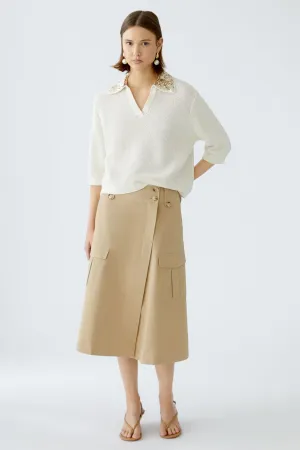 Oui Utility Style Patch Pocket Midi Skirt