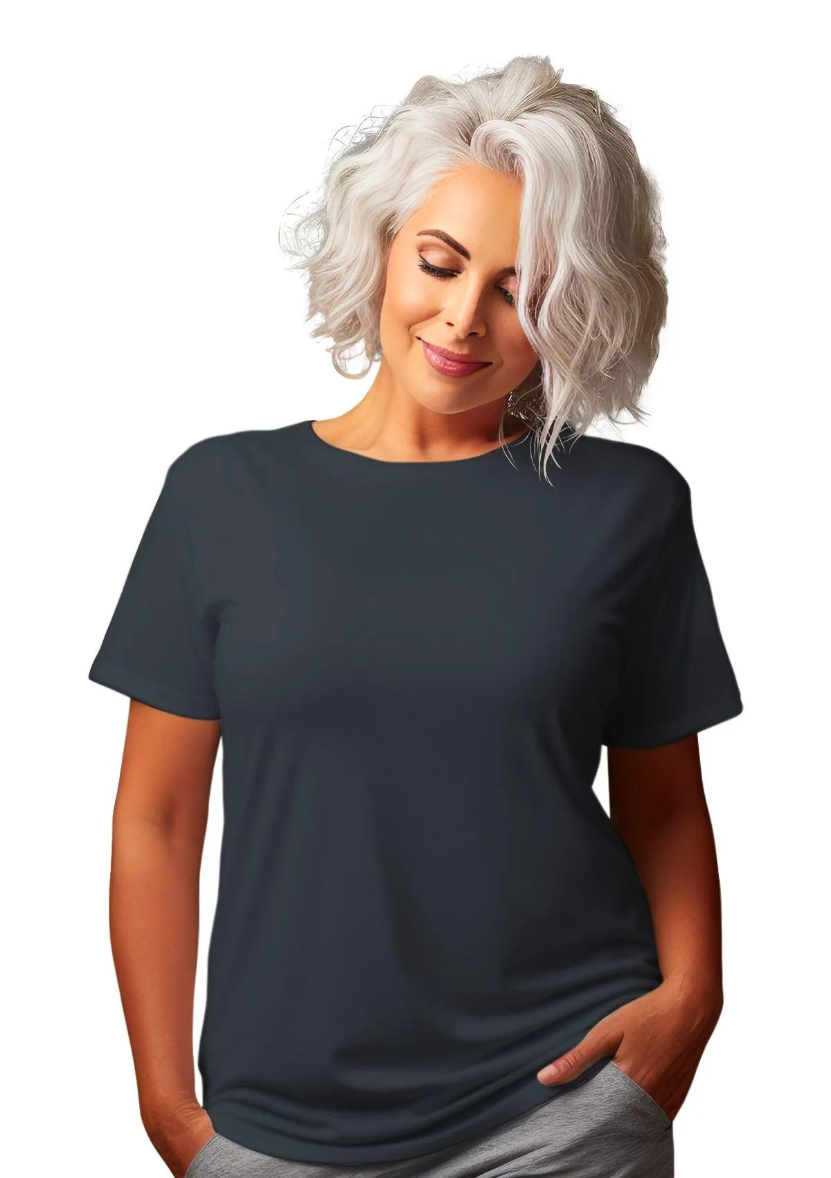 Perfect TShirt Co Womens Original Boyfriend T-Shirt -Vintage Navy