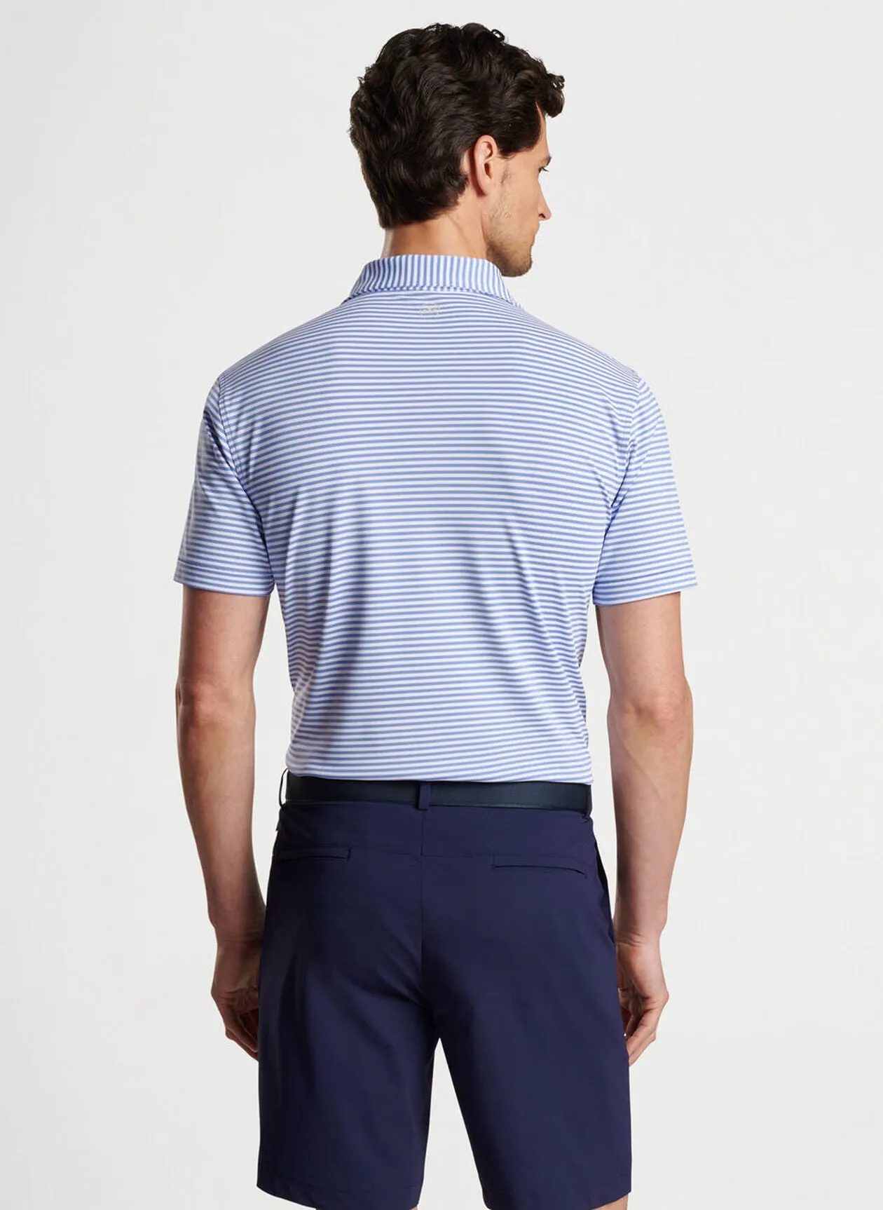 Peter Millar Mens Tailored Fit Mood Performance Mesh Polo - ELIXIR