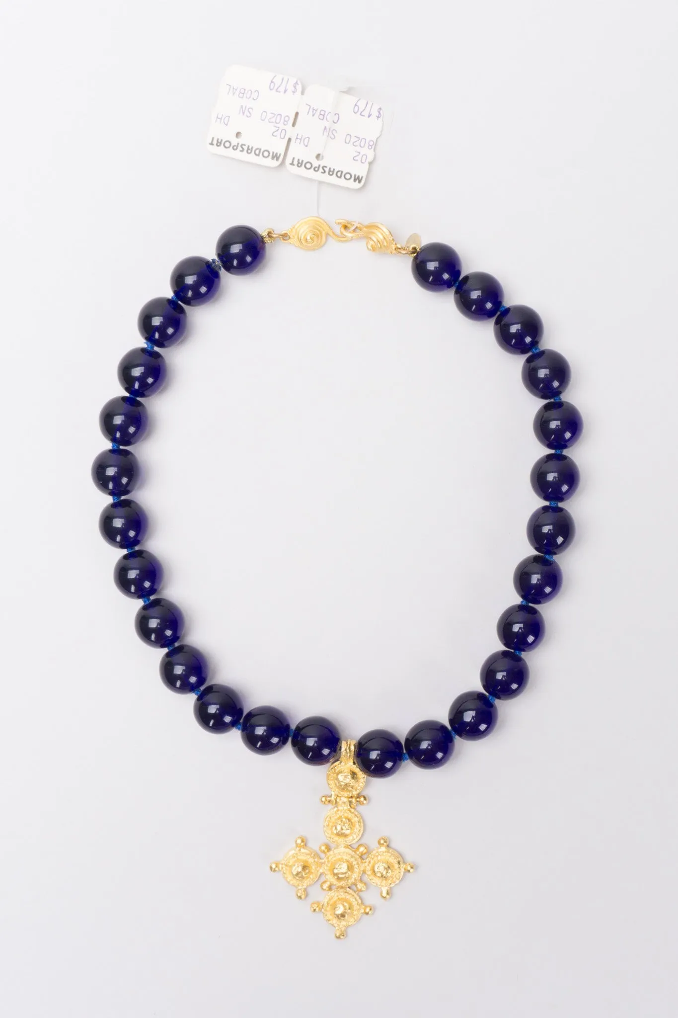 Petrine Cross Bead Necklace
