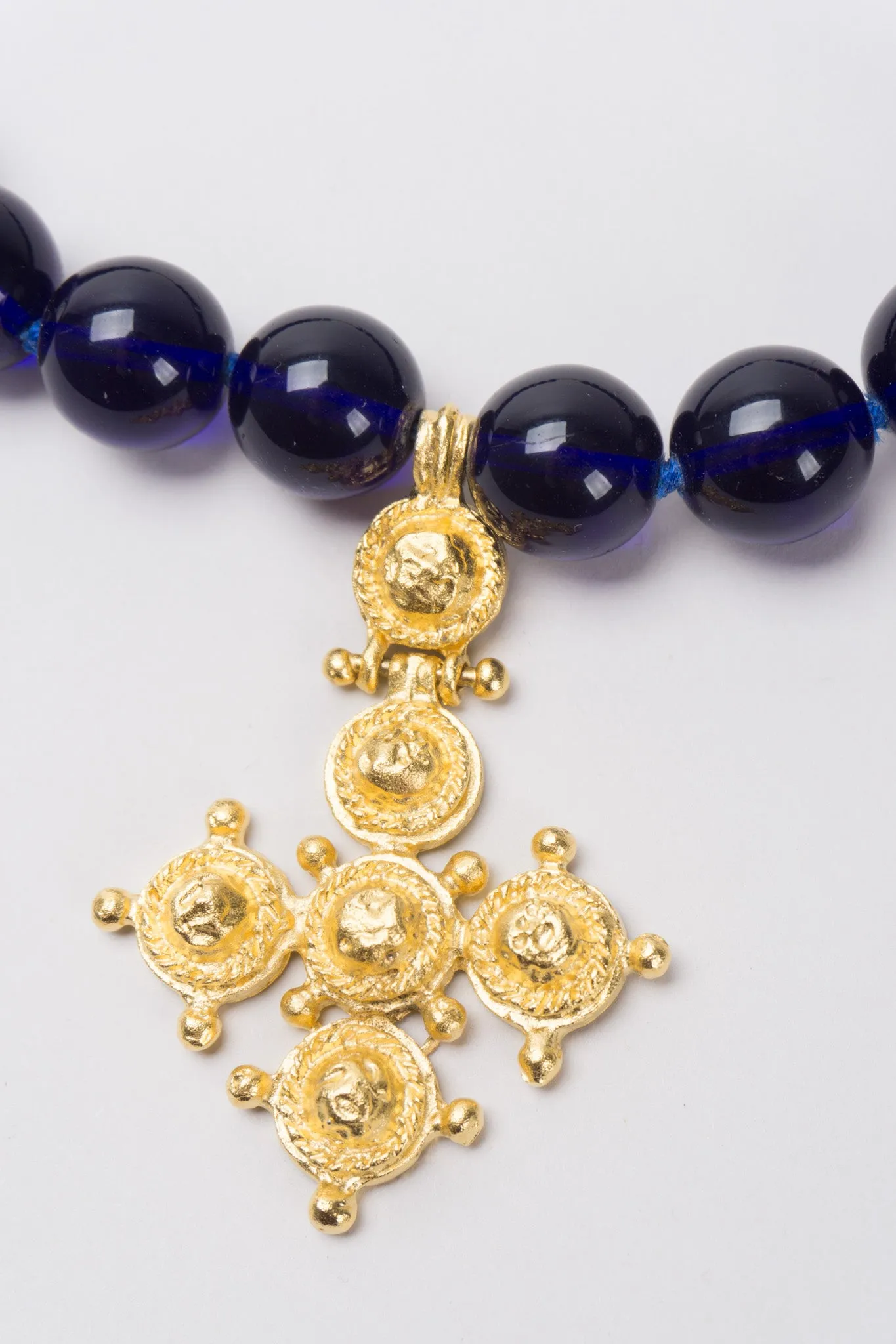 Petrine Cross Bead Necklace