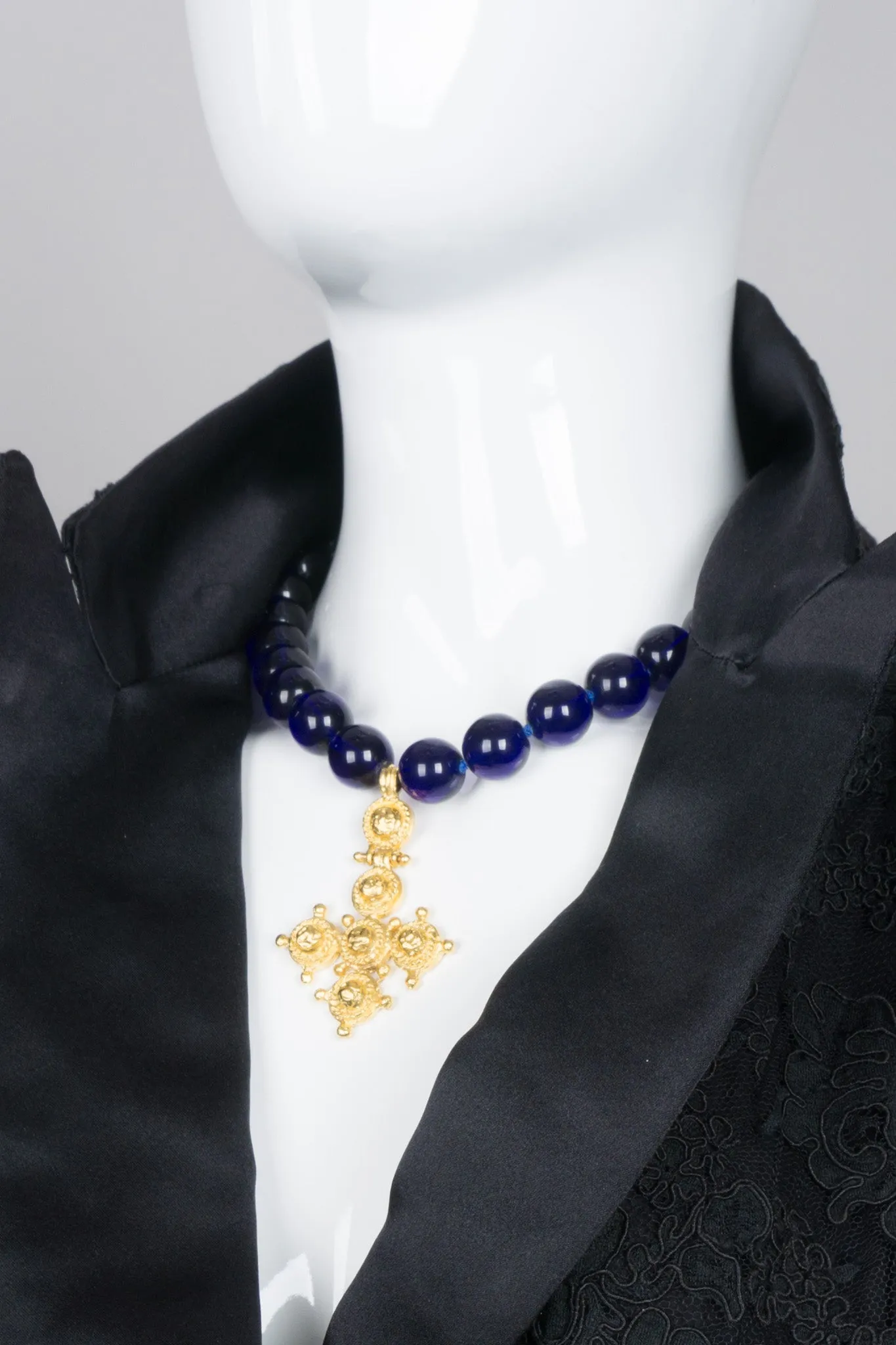 Petrine Cross Bead Necklace
