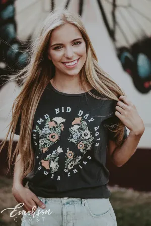Phi Mu Flower Child Bid Day Tee