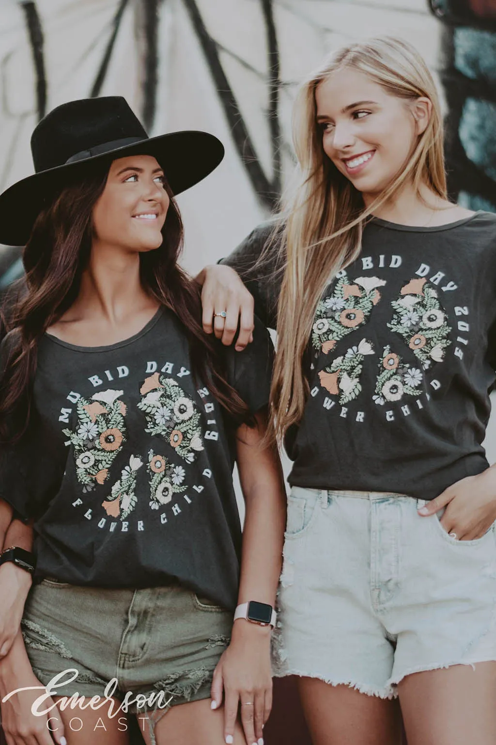 Phi Mu Flower Child Bid Day Tee