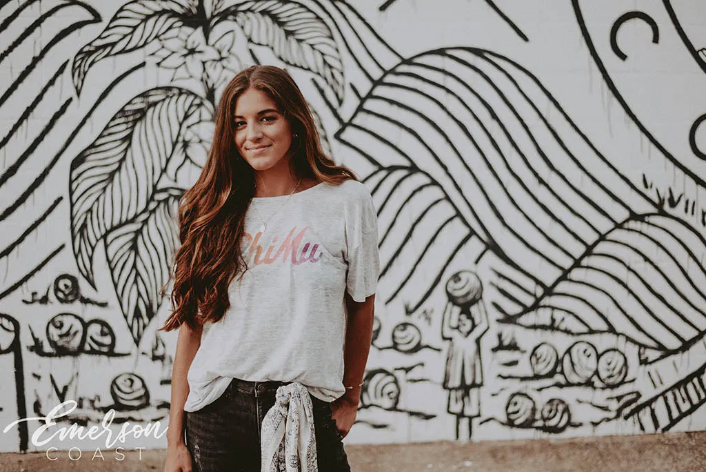 Phi Mu Striped Loose Tshirt