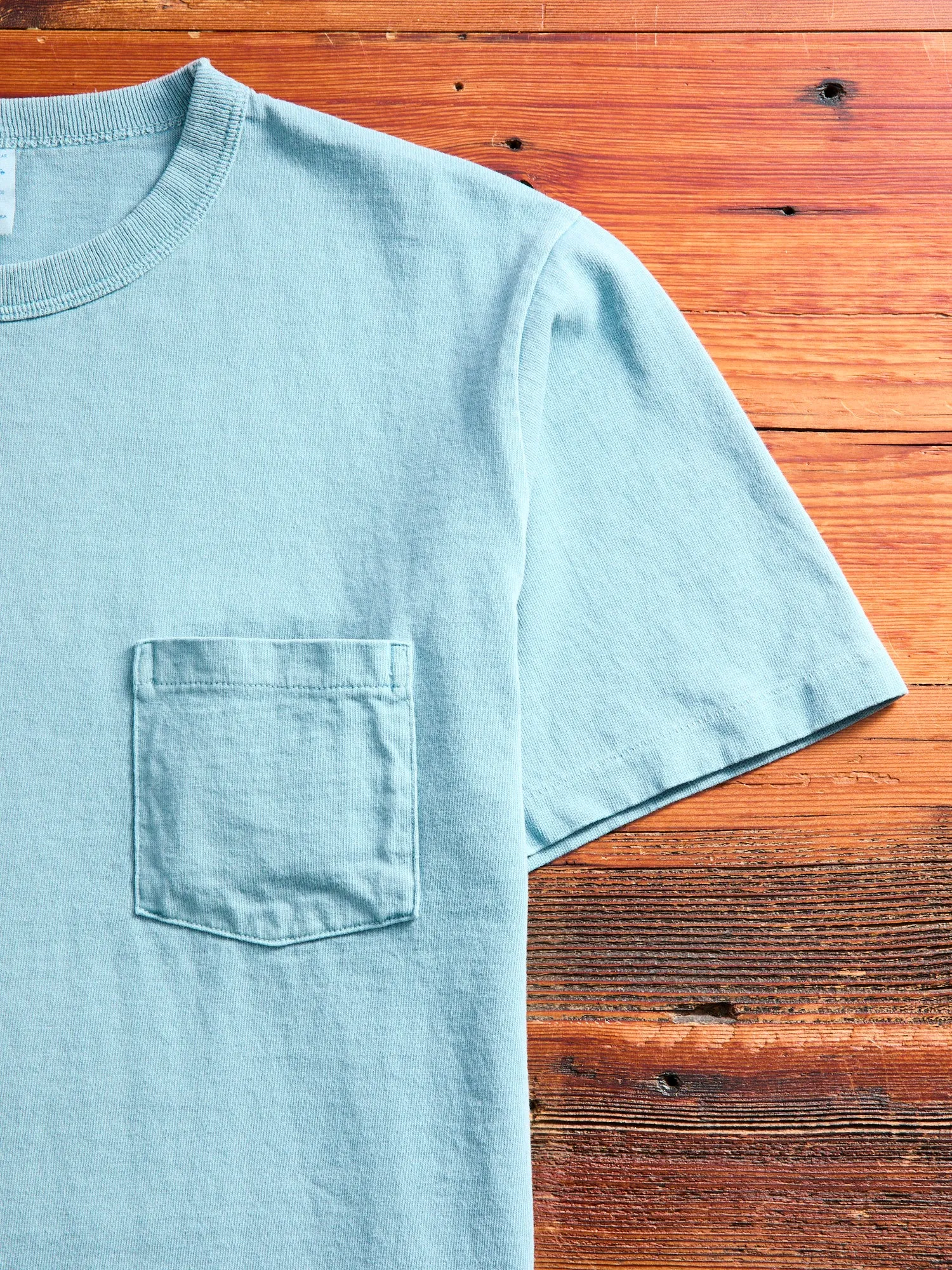Pigment Dyed Pocket Tee in Stormy Sea