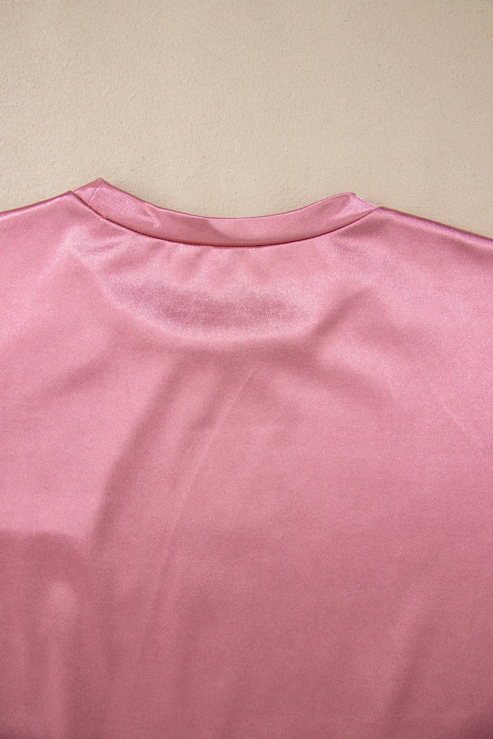 Pink Chest Pocket Loose Fit T Shirt