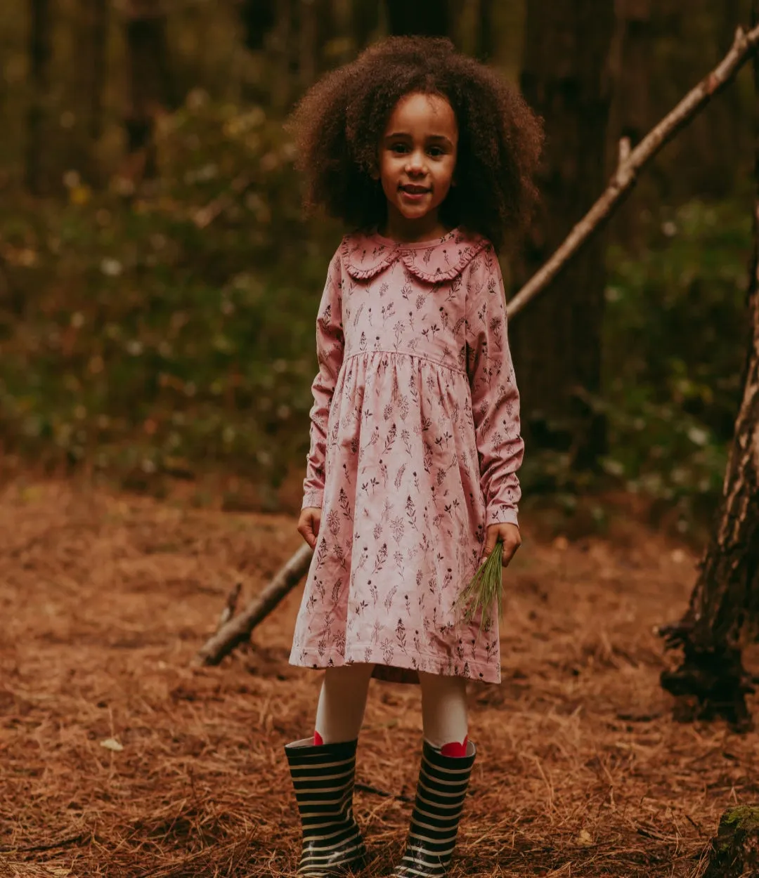 Pink Floral Print Dress