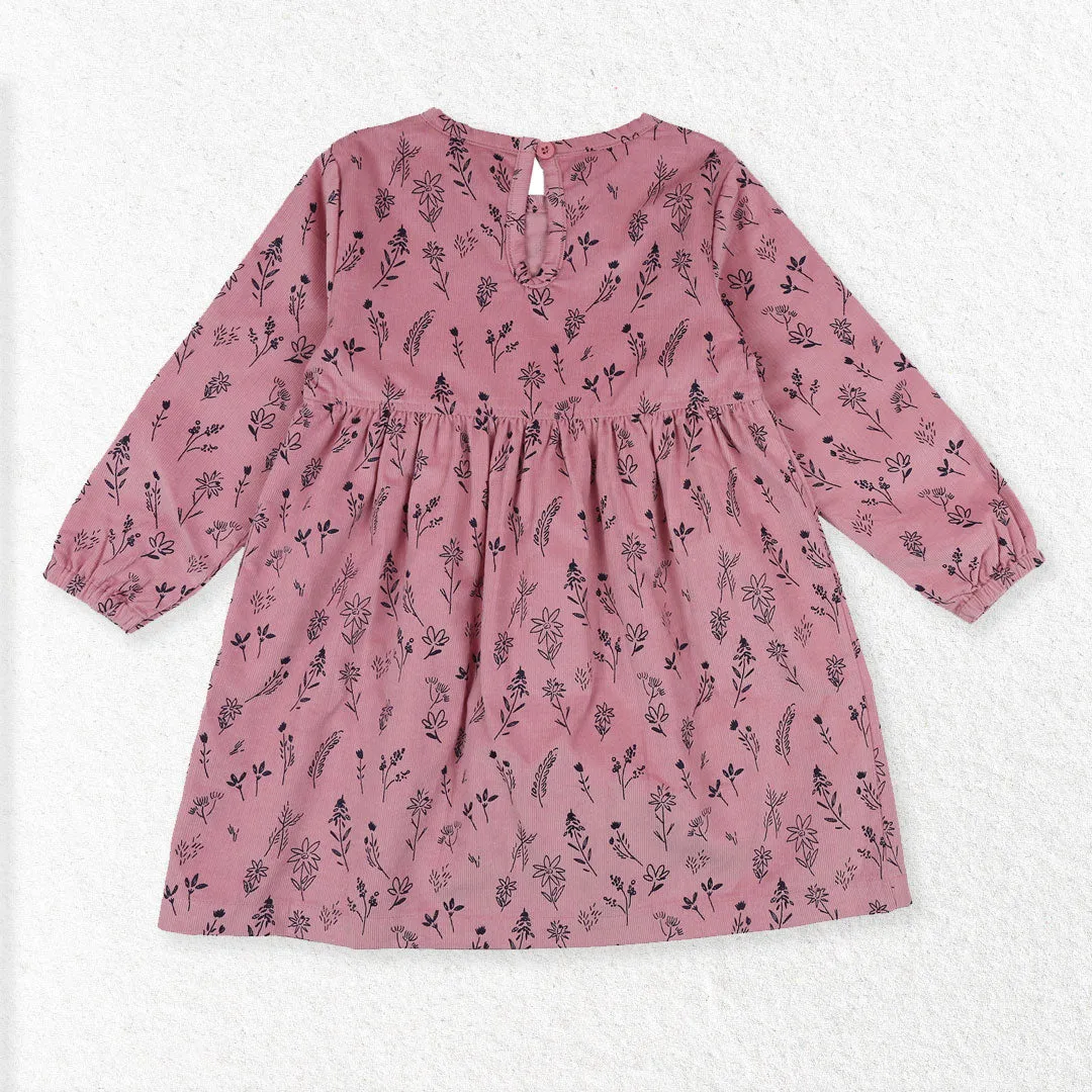 Pink Floral Print Dress