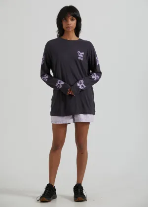 Pink Noise Hemp Long Sleeve Graphic T Shirt