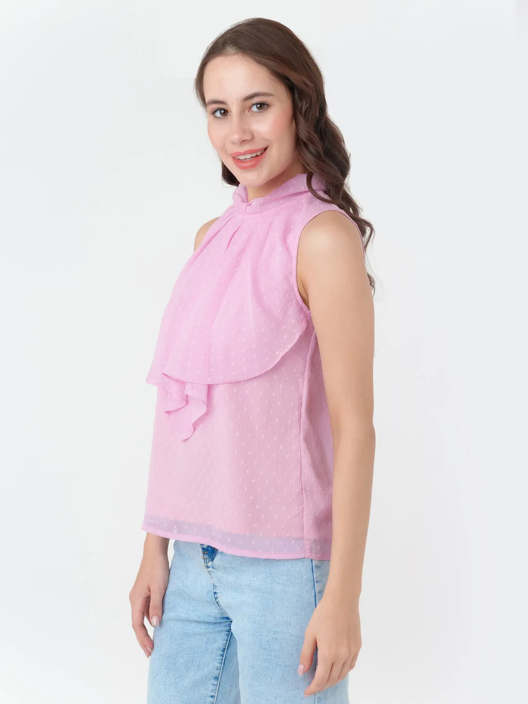 Pink Solid Regular Top