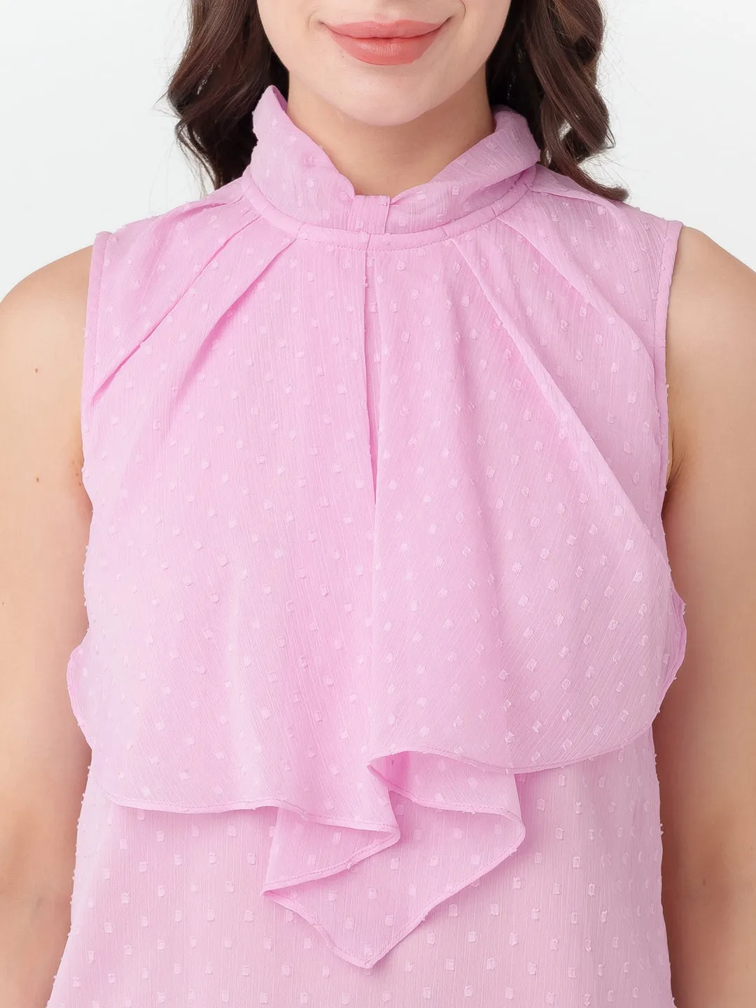 Pink Solid Regular Top