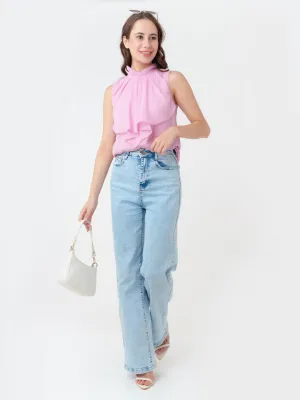 Pink Solid Regular Top