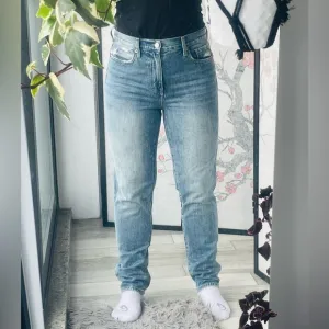 Pistola Jeans Wide Leg Boyfriend Style Cotton Blue Sz 27 Boyfriend Distressed
