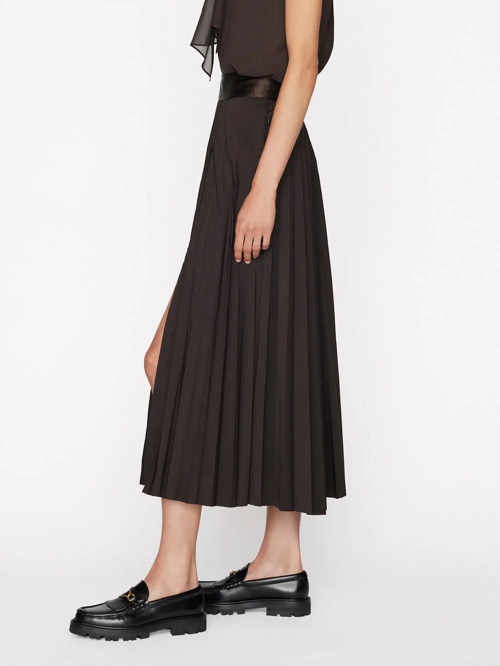 Pleated Wrap Skirt Americano