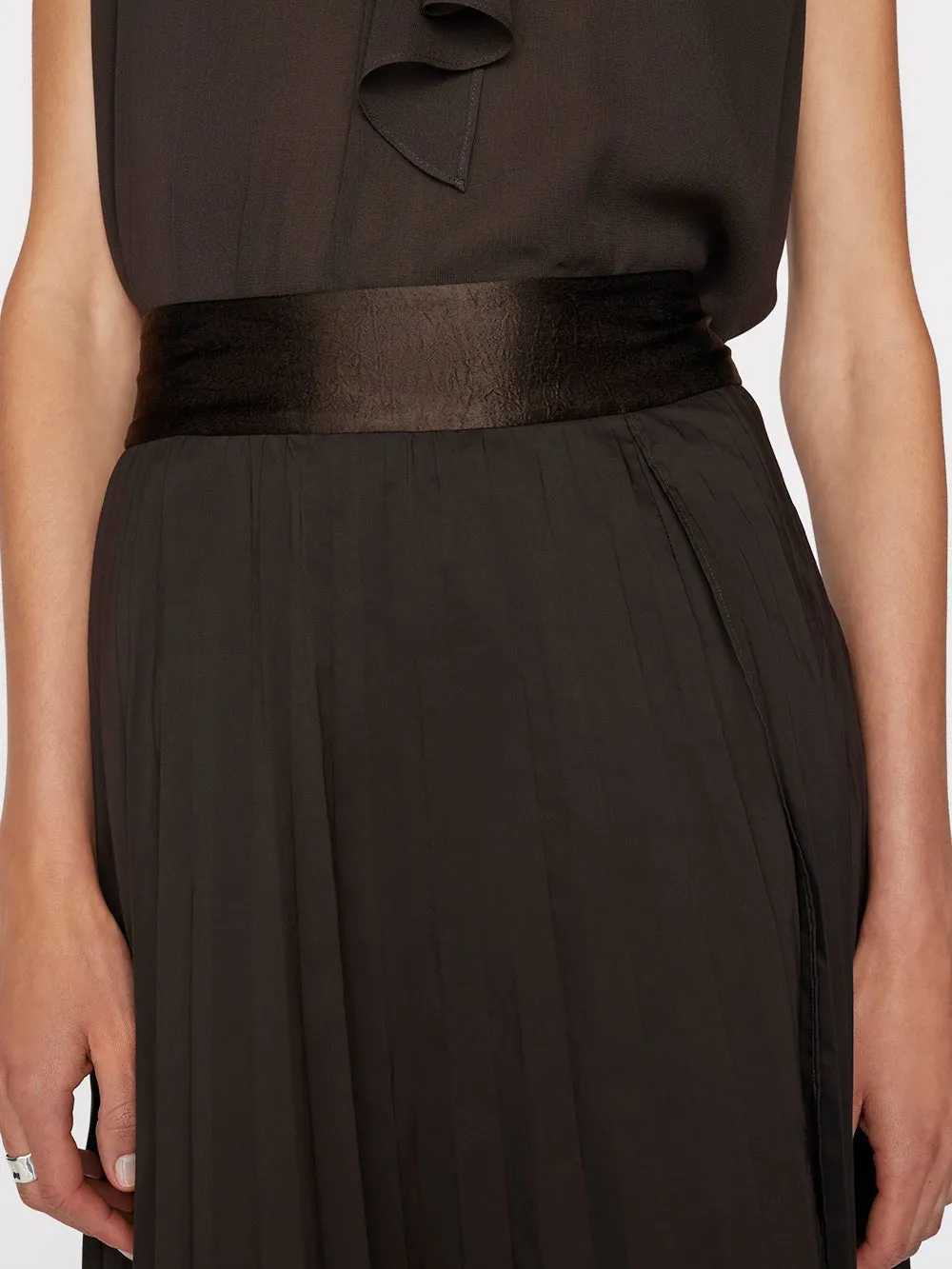 Pleated Wrap Skirt Americano