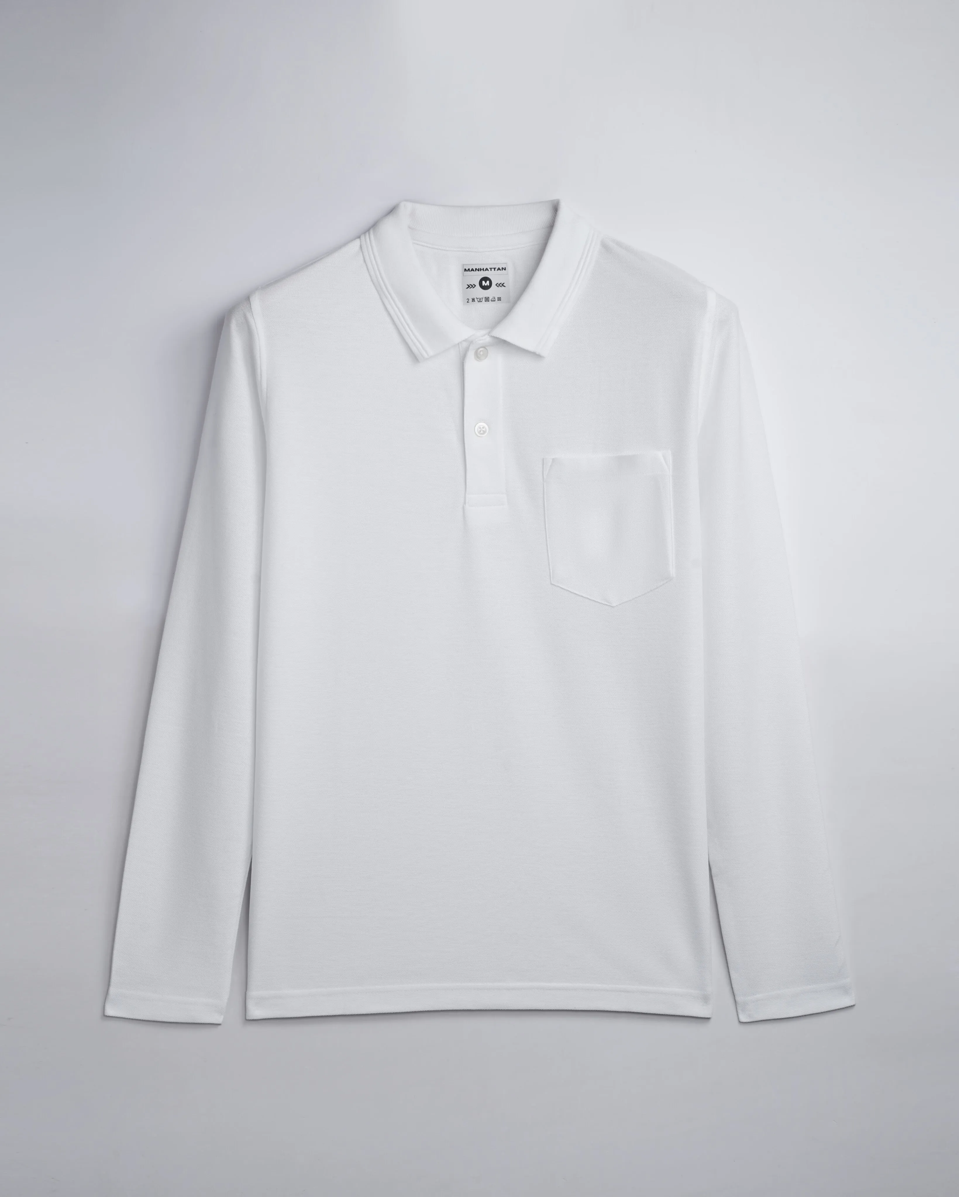 Polo Full Sleeve Pocket Unisex White