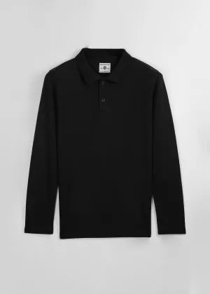 Polo Full Sleeve Unisex Black Without Pocket