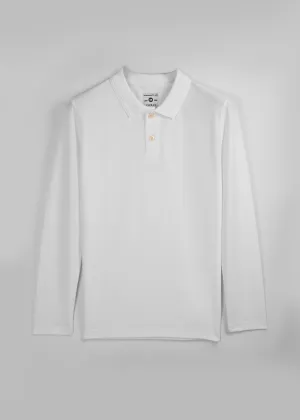 Polo Full Sleeve Unisex White Without Pocket