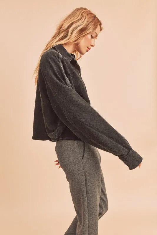 Polo Knit Mineral Wash Sweater